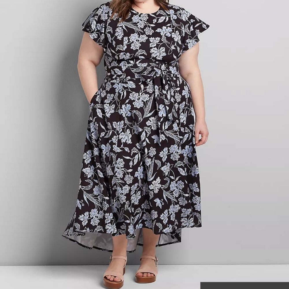 Lena High-Low Printed Dress